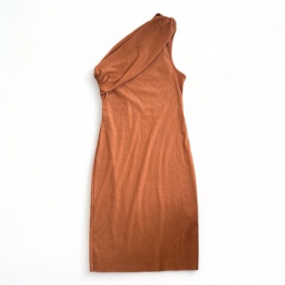 House of Harlow 1960 One Shoulder Bodycon Ribbed Dress Size M - Picture 2 of 4